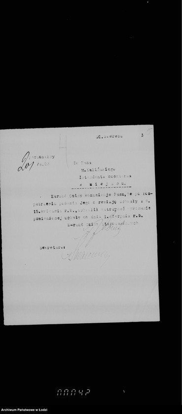 Obraz 9 z jednostki "Sprawy urzędników kancelarii i służby cmentarnej"