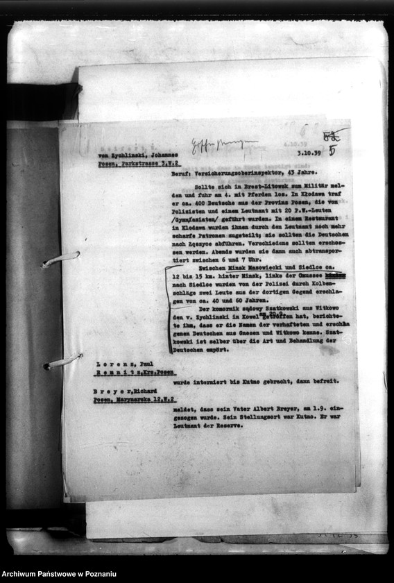 Obraz 9 z jednostki "Berichte über Verhaftungen, Misshandlungen usw."