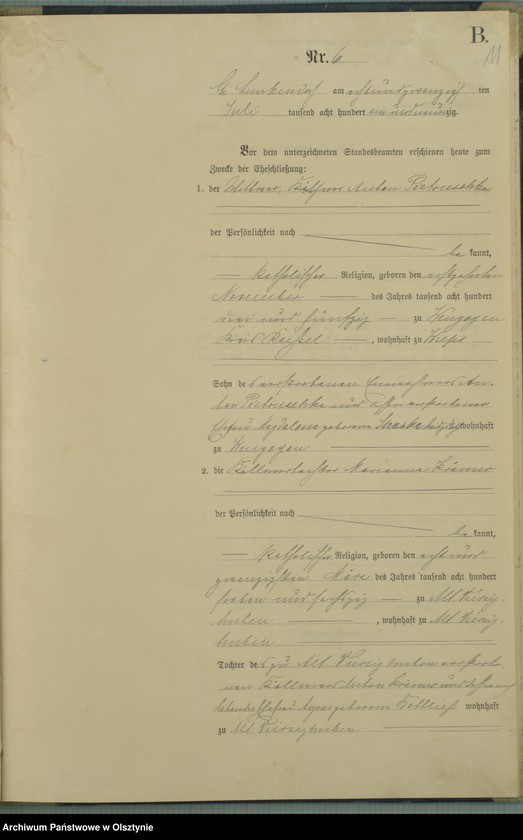 image.from.unit.number "Heiraths-Haupt-Register Nr 1 - 22 i 1 - 20"