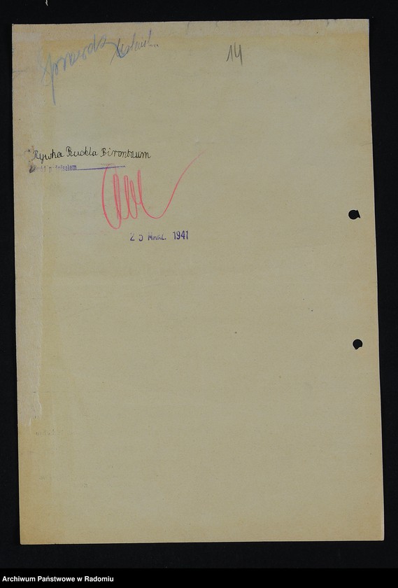 image.from.unit.number "[Wnioski o wydanie dowodów osobistych oraz nie odebrane dowody Birenbaum Rachela - Blass]"