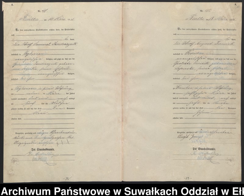 image.from.unit.number "[Geburts-Haupt-Register des Königlichen Preussischen Standes-Amtes Belzonzen Kreis Johannisburg]"