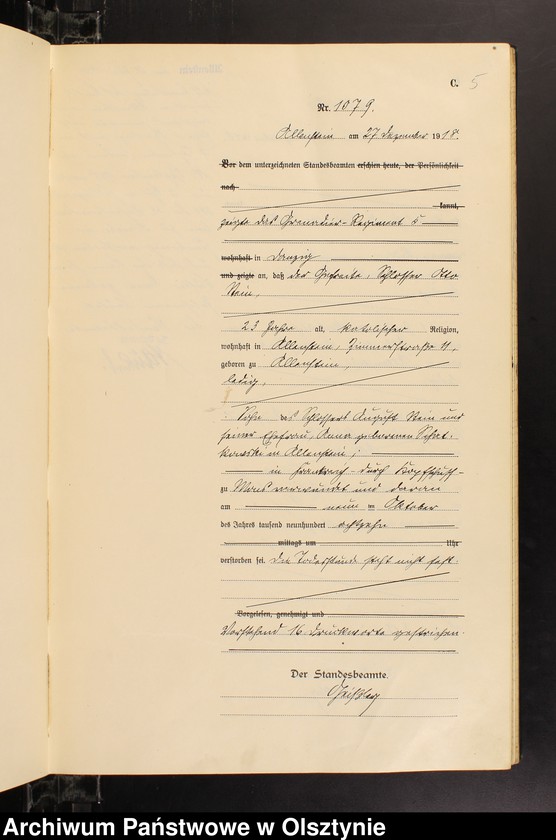 image.from.unit.number "Sterbe-Haupt-Register Tom IV, Nr 1076-1144"