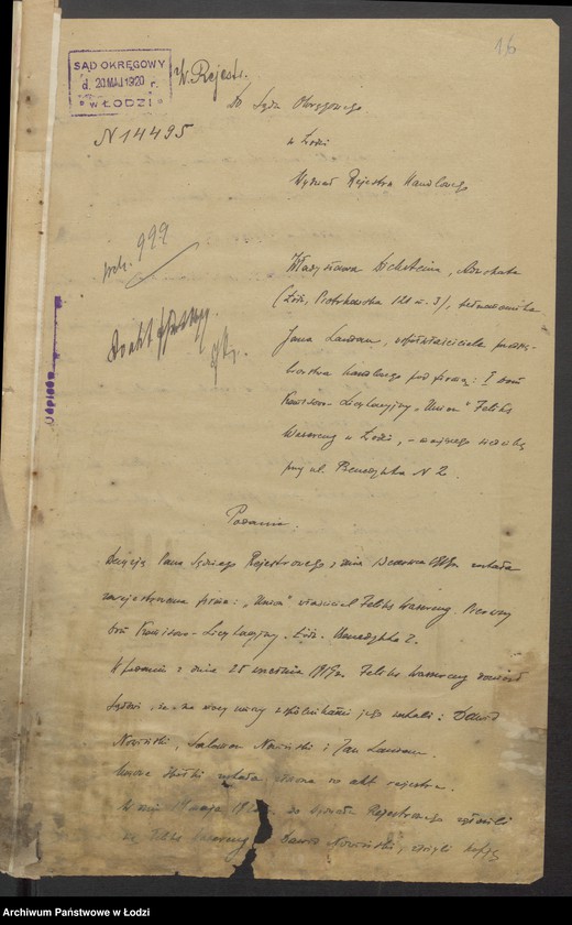 Obraz 18 z jednostki "„Union” – Feliks Wassercug, Jan Landau, Salomon Nowiński – dom komisowo - licytacyjny"