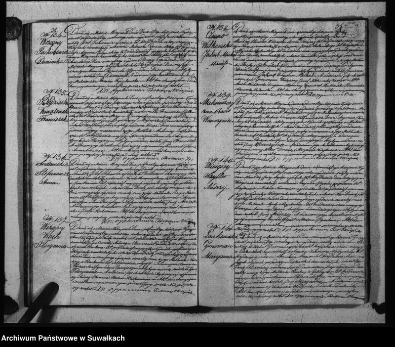 Obraz 20 z jednostki "Duplikat urodzonych, zaślubionych i umarłych parafii wiżajńskiej z roku 1851"