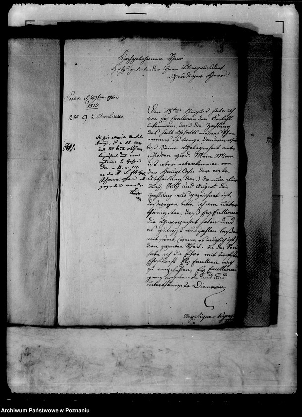 Obraz 14 z jednostki "Die Entlassung und Pensionierung des Herrn Oberförsters von Wyrzykowski zu Moschin /Mosina/."