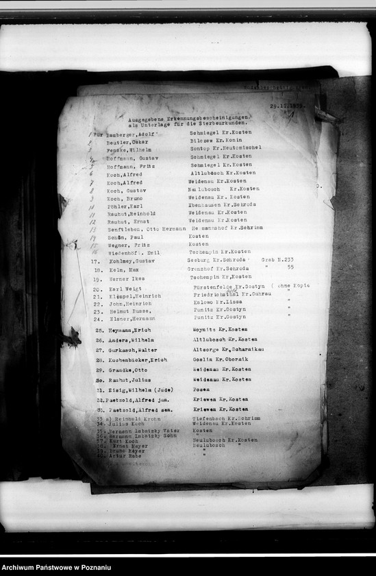 Obraz 5 z jednostki "Todesbescheinigungen I"