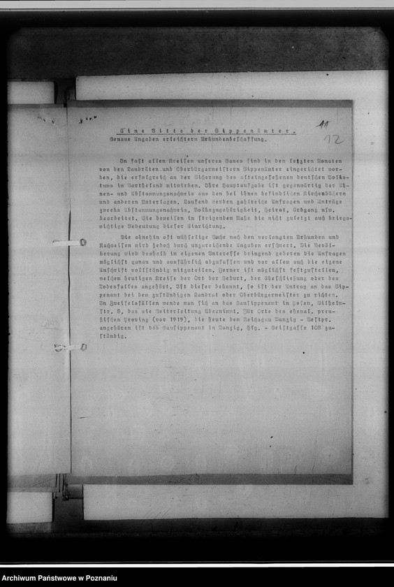 Obraz 16 z jednostki "Allgemeines betreff: Veröffentlichungen über Kreissippenämter"