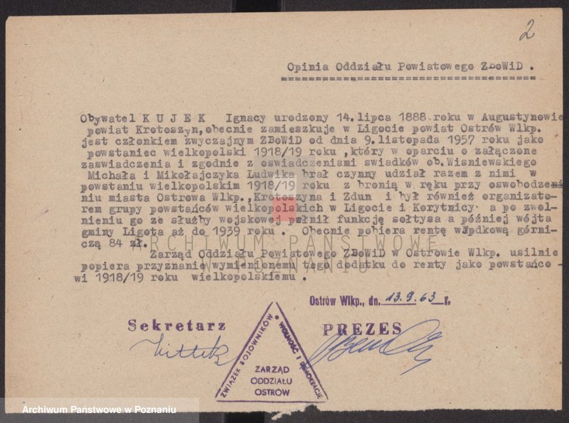 Obraz 16 z jednostki "Życiorysy powstańców wielkopolskich: K - tom XlV /Kujek Ignacy - Kurzawa Bronisław/."