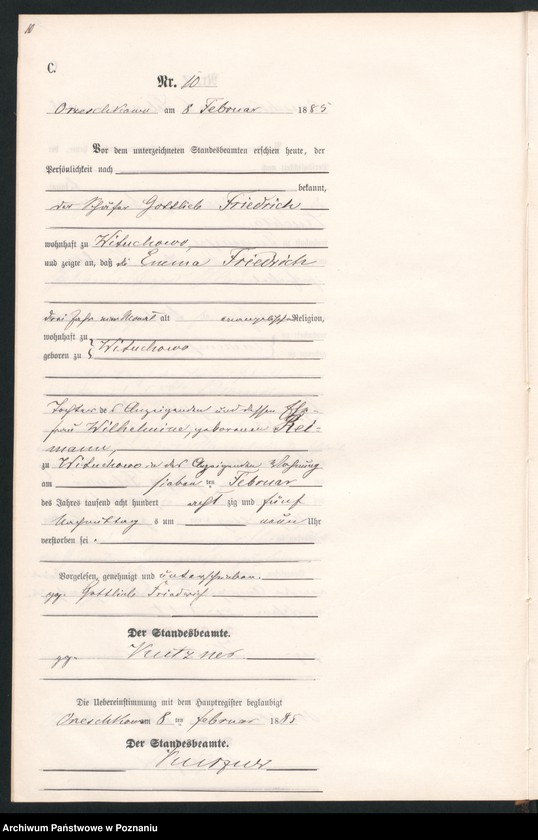 Obraz 13 z jednostki "Księga zgonów"