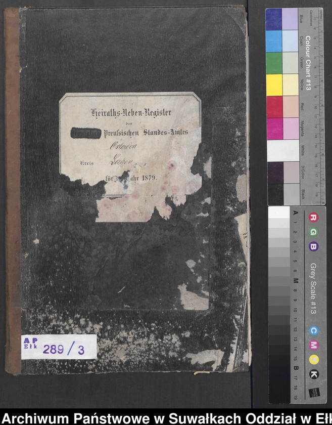 image.from.unit.number "Heiraths-Neben-Register des Preussischen Standes-Amtes Orlowen Kreis Loetzen"