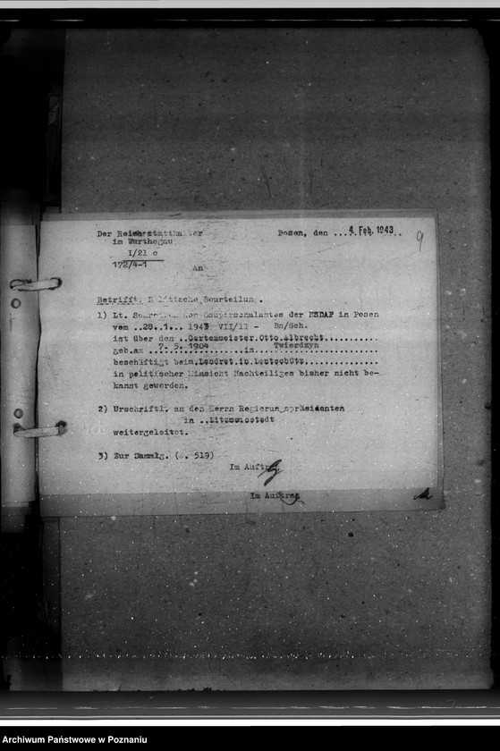 Obraz 13 z jednostki "Politische Beurteilungen der Angestellten"