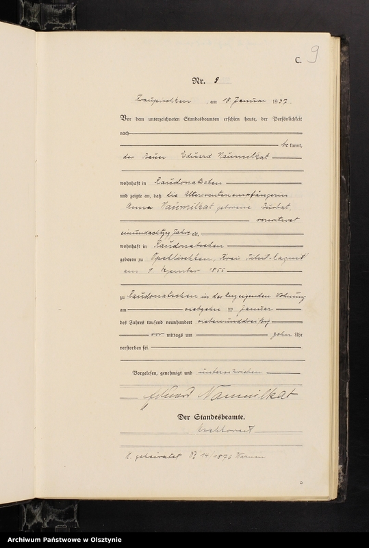 image.from.unit.number "Sterbe-Register/Haupt-Register/Nr 1 - 83"