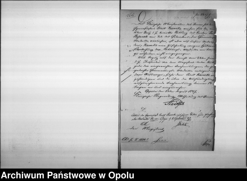 Obraz 8 z jednostki "Acta des Magistrats zu Oppeln betreffend: verunglückte Personen in der Oder und deren Rettung, so wie die Rettung der vom Kohlendampf Erstickten und aus Feuers Gefahren de Anno 1847"