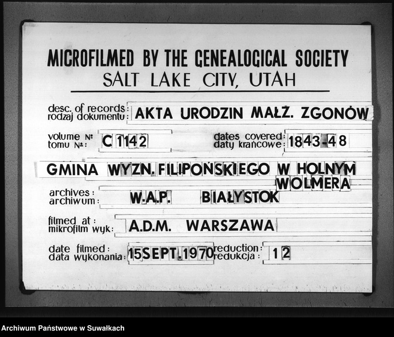 image.from.unit.number "Duplikat Sekty Filiponów gminy Hołny Wolmera z lat od 1843 do 1848"