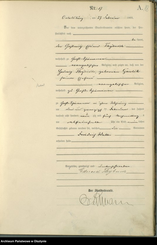 image.from.unit.number "Geburts-Haupt-Register Nr 1 - 95"