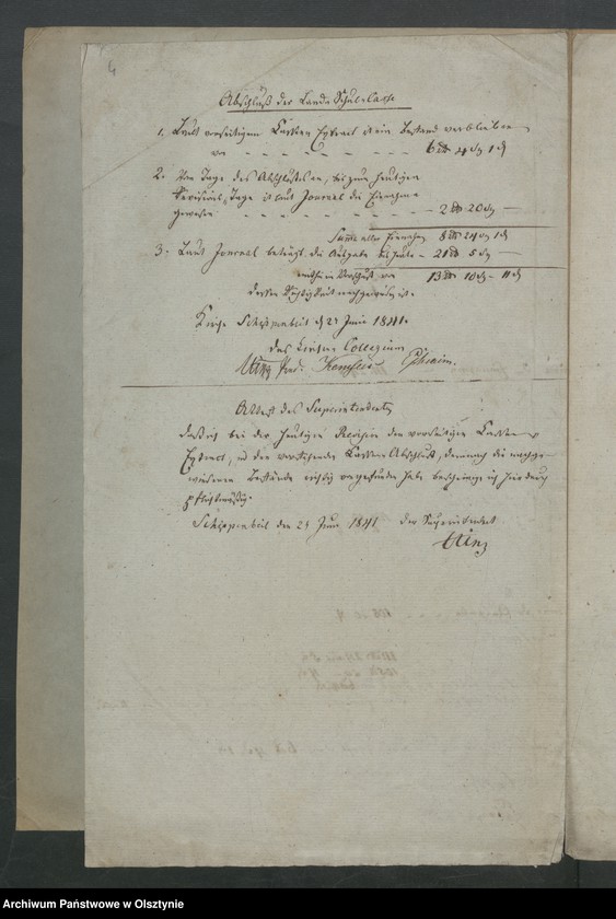 image.from.unit.number "Extrakte aus der Jahresrechnung der Land-Schul-Kasse zu Schippenbeil"