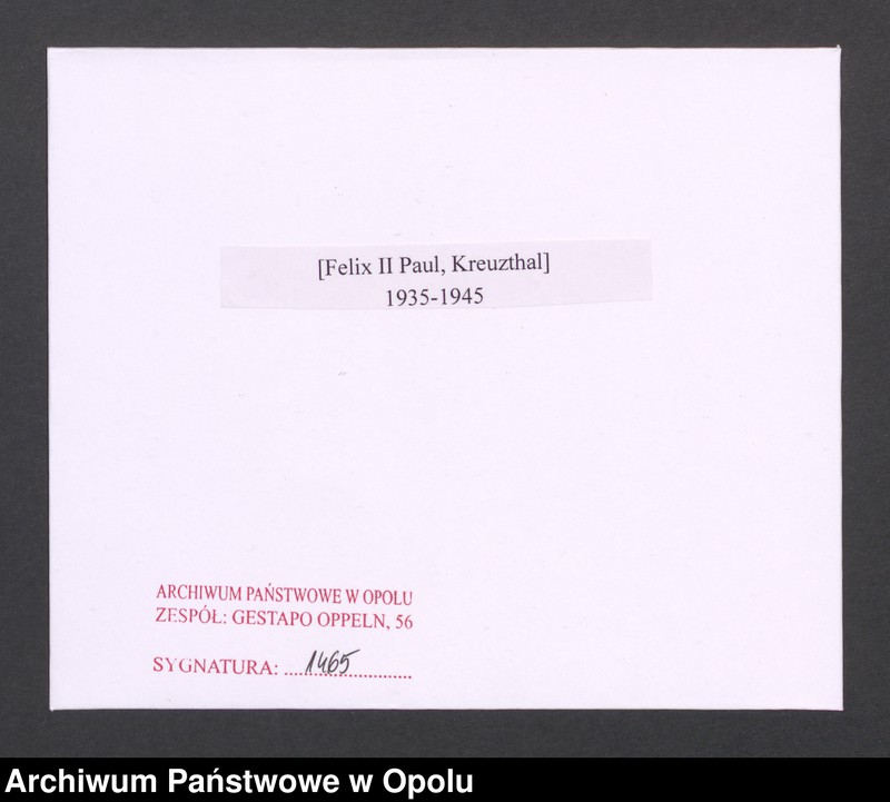 Obraz 2 z jednostki "[Felix II Paul, Kreuzthal]"