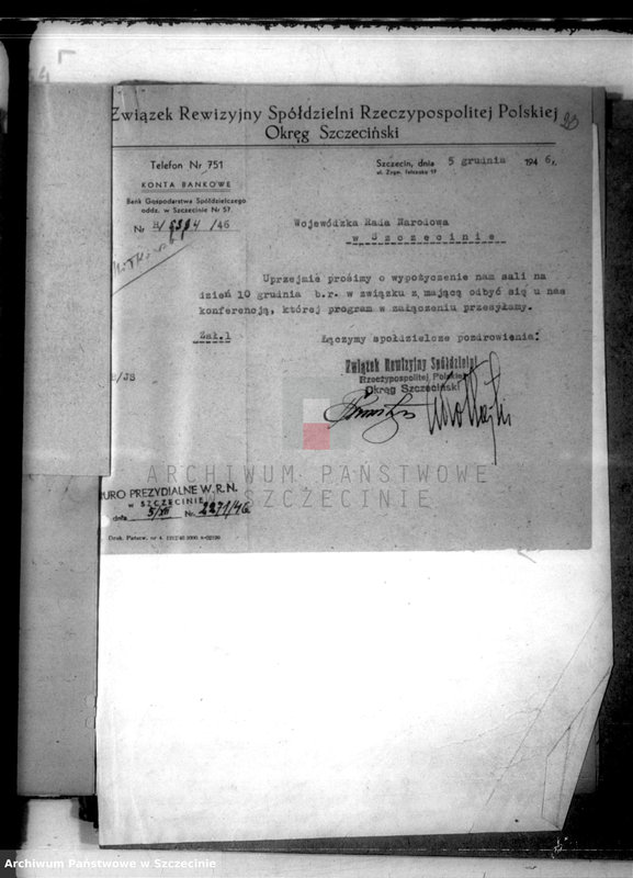 Obraz 15 z jednostki "Związek Rewizyjny Spółdzielni R.P.Okręg Szczeciński - korespondencja"