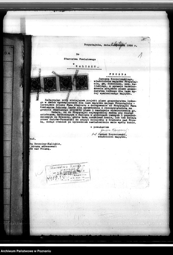 Obraz 5 z jednostki "Zatwierdzenie projektu planu urządzenia gospodarstwa leśnego dla lasów majątku Przystajnia powiat kaliski"