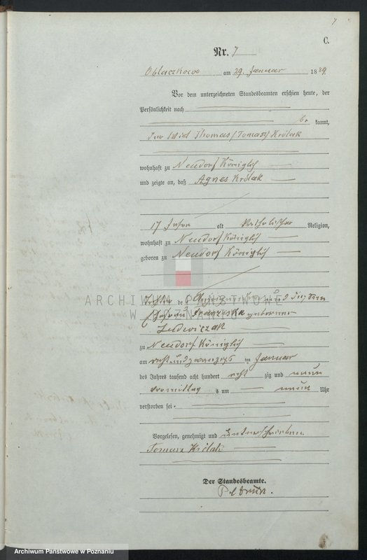 Obraz 10 z jednostki "Księga zgonów"