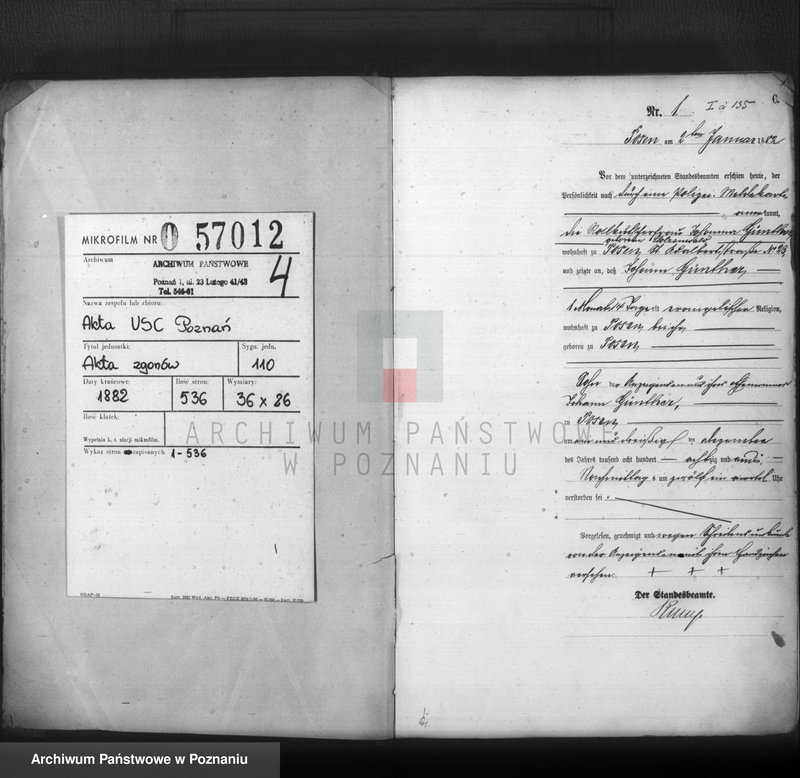 Obraz 2 z jednostki "Księga zgonów t. I"