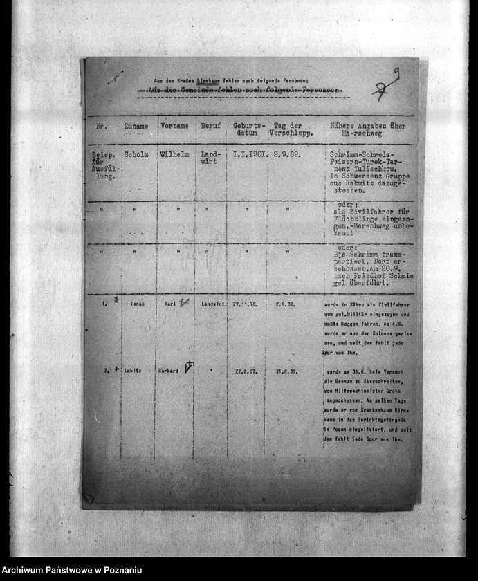 Obraz 13 z jednostki "Amtliche Meldungen Kreis Birubaum (Międzychód)"