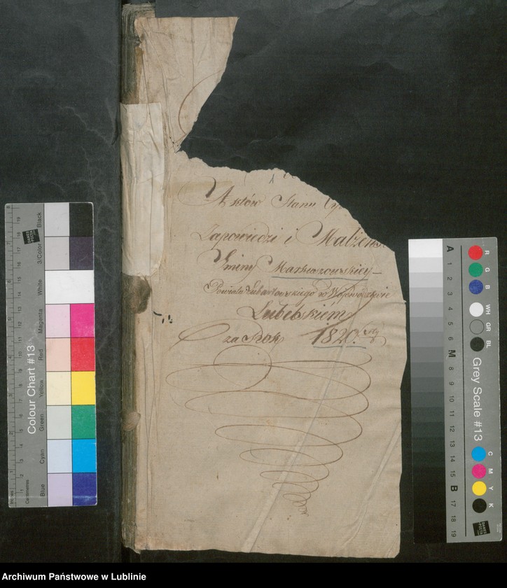 image.from.unit.number "Alegaty do ksiąg urodzeń, zapowiedzi, małżeństw i zgonów z lat 1820 - 1821"