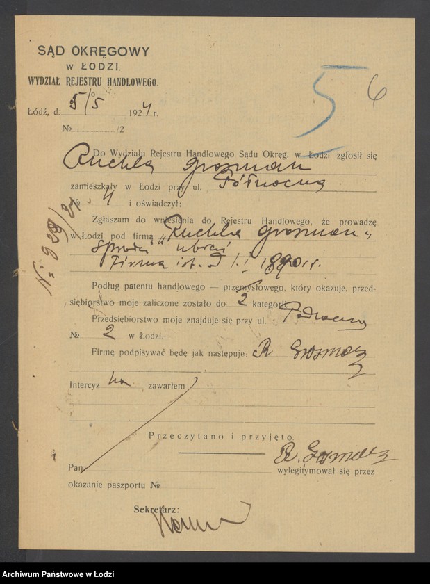 Obraz 8 z jednostki "Ruchla Grosman- sprzedaż ubrań męskich"