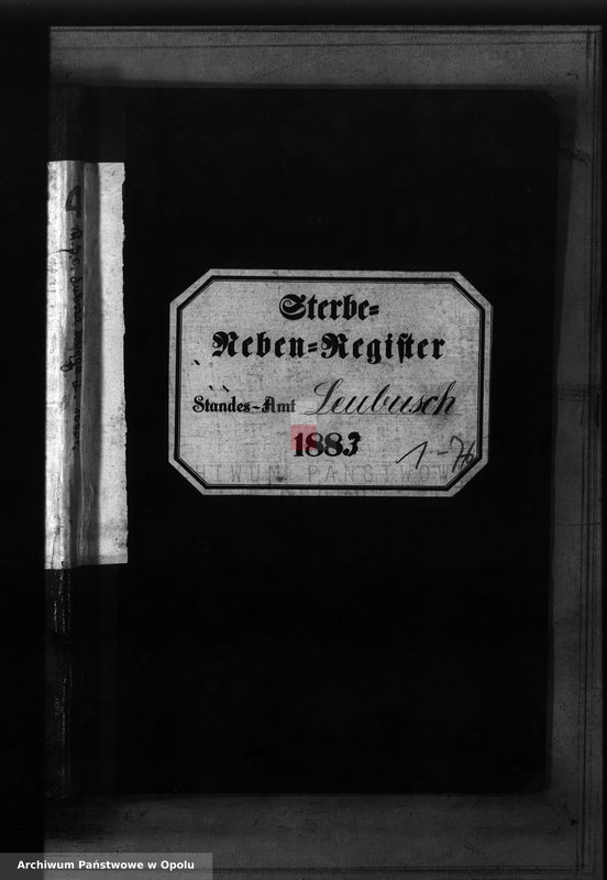 image.from.unit.number "Sterbe-Neben-Register Standes-Amt Leubusch 1883"