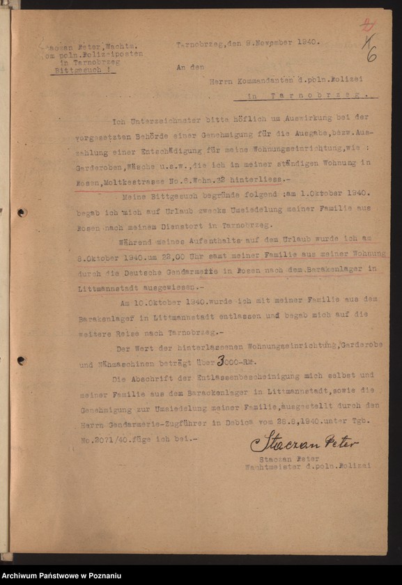 Obraz 9 z jednostki "[Pisma w sprawie sporządzenia spisu obywateli amerykańskich narodowości polskiej i sprawa wydania ruchomości należących do wysiedlonego polskiego policjanta]"
