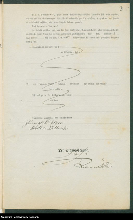 Obraz 5 z jednostki "[Dokumenty dostarczone przez narzeczonych do zawarcia związku małżeńskiego za 1901 rok. Tom XIX]"