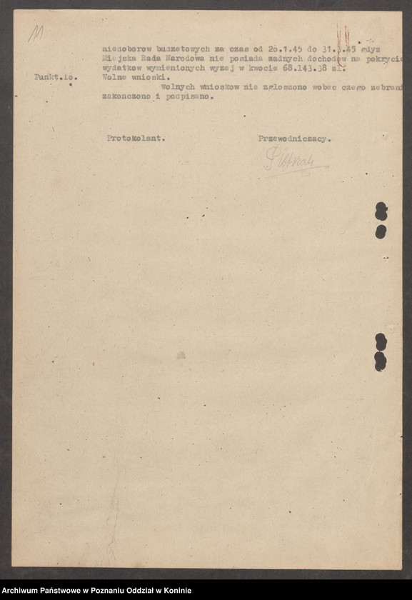 image.from.unit.number "Protokoły posiedzeń [Miejskiej Rady Narodowej]"