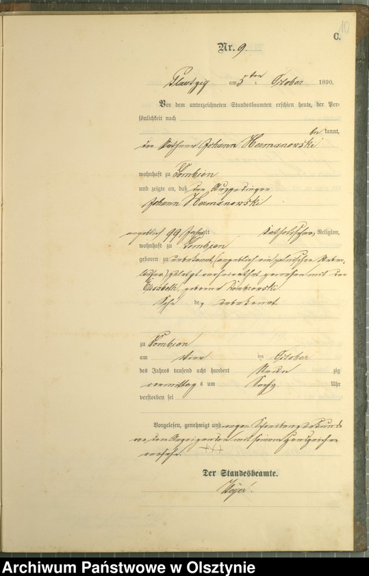 image.from.unit.number "Sterbe-Haupt-Register Nr 1 - 11"