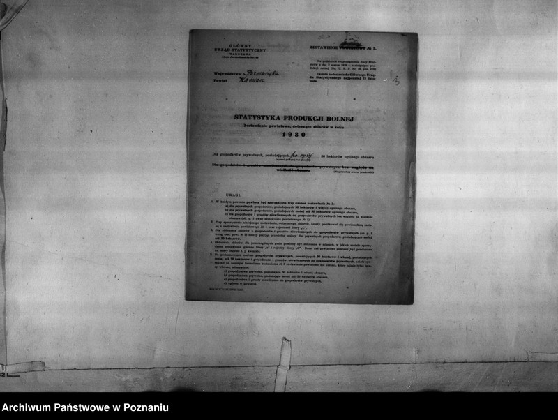 Obraz 5 z jednostki "/Statystyka produkcji rolnej - zestawienie z terenu powiatu kościańskiego"