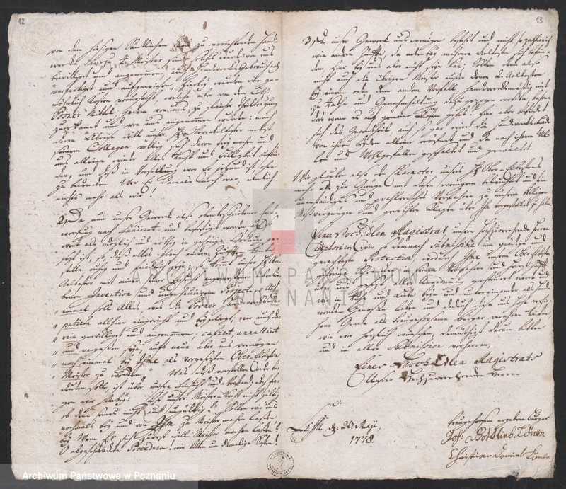 image.from.unit.number "Spec. Korespondencja gwoździarzy z władzami miejskimi Leszna; język niemiecki"