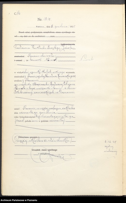 Obraz 18 z jednostki "Księga miejscowa zgonów tom IV [Rejestr główny zgonów]"