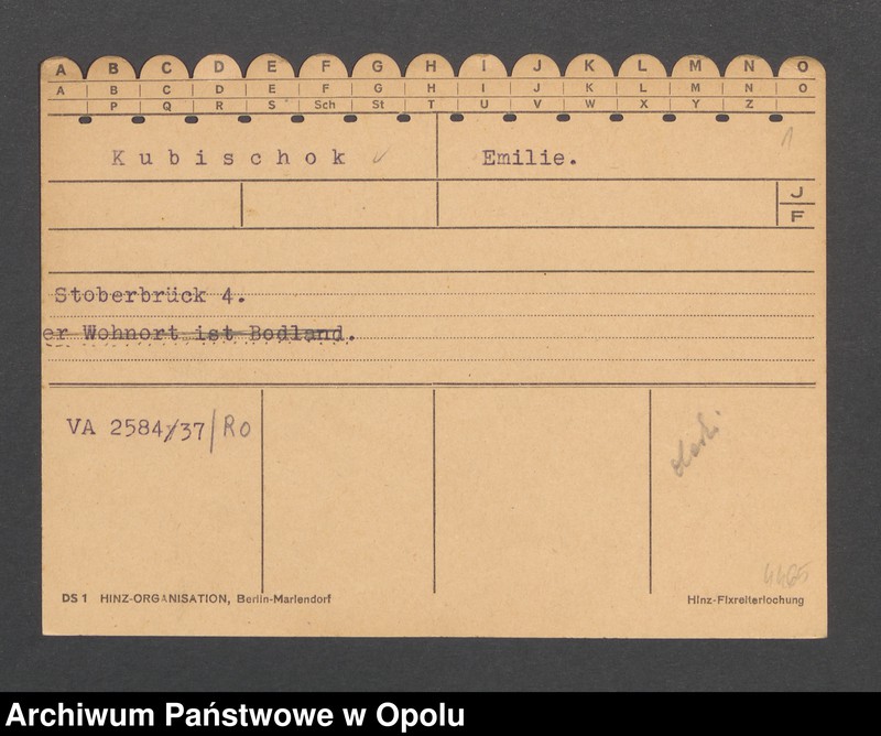 Obraz 3 z jednostki "[Kubischok Emilie, Stoberbrück]"