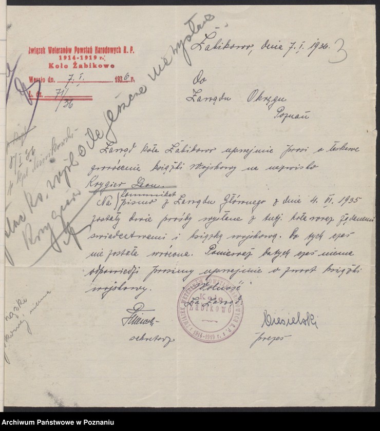 Obraz 6 z jednostki "Żabikowo, powiat Poznań - akta koła."