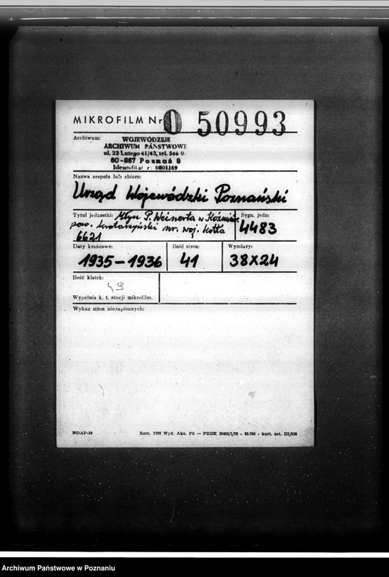 Obraz 2 z jednostki "Młyn P. Weinerta w Koźminie pow. krotoszyński nr woj. kotła 6621"