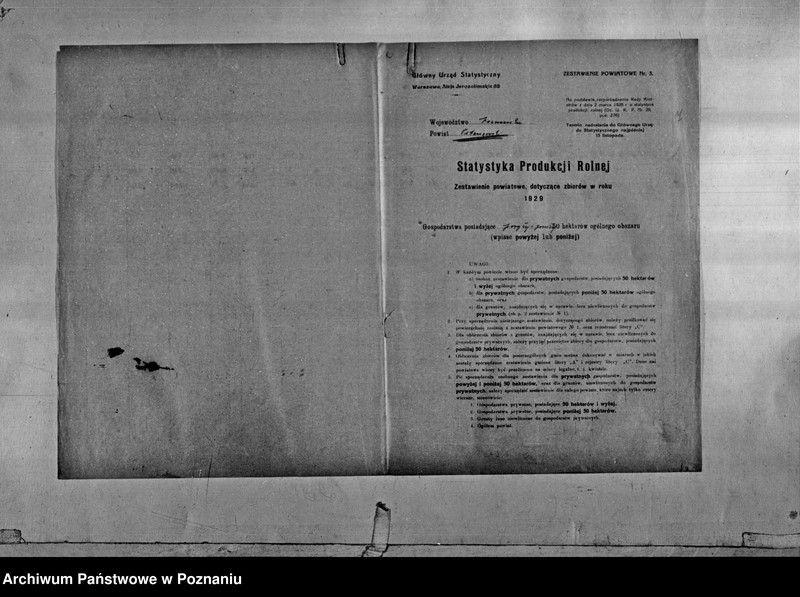 Obraz 9 z jednostki "/Statystyka produkcji rolnej - zestawienie powiatowe - Ostrów/"