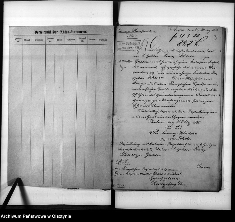 image.from.unit.number "Zwieten Kataster Insopektor Scherer [Franz], von 1. April 1890 erster Kataster Insopektor, 8. Dezember 1890 Steuerrath"