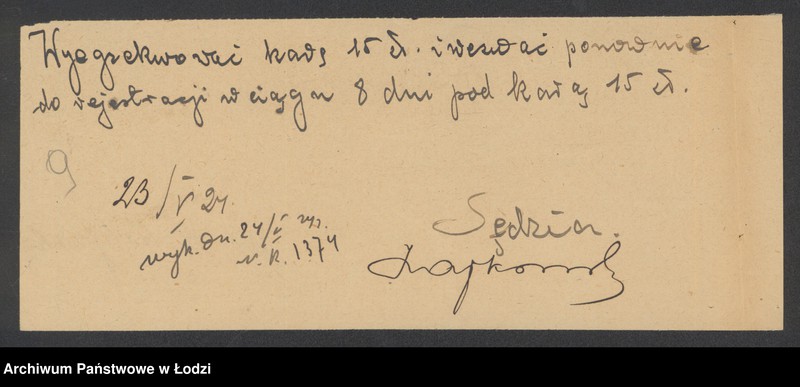 Obraz 11 z jednostki "Jechuda Birnbaum- sprzedaż pończoch i trykotów"