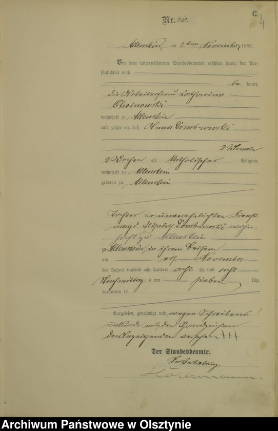 image.from.unit.number "Sterbe-Haupt-Register Tom II,Nr 308 - 394"