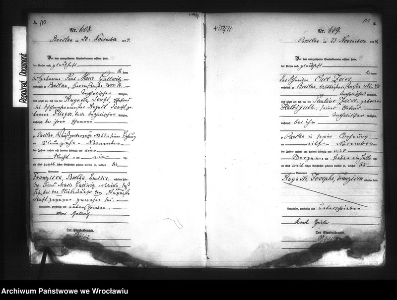 image.from.unit.number "Geburts-Haupt-Register Breslau I 1874 Band 2"