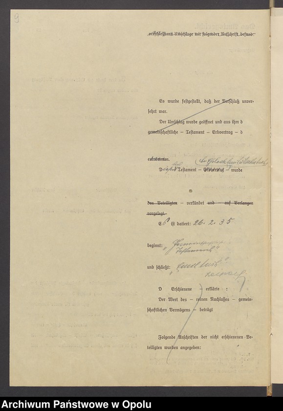 image.from.unit.number "Verfügung von Todes wegen des Maschinenbauers Emil Aust und seiner Ehefrau Marta geb[orene] Steiner in Neustadt"