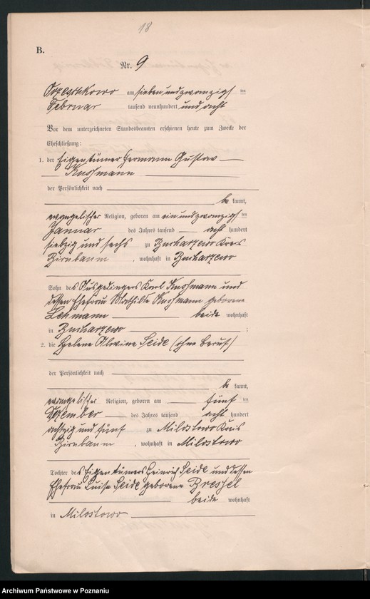 Obraz 20 z jednostki "Heirats-Neben-Register"