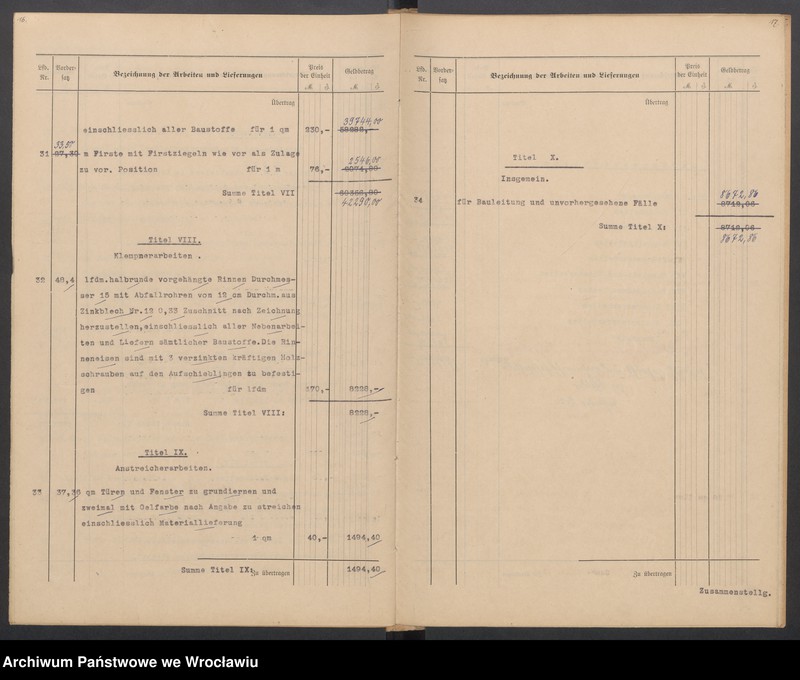 Obraz 11 z jednostki "Sonderentwurf und Kostenanschlag für einen Gerätenschuppen und ein Nadelschutzdach am Wehr in Bartheln"