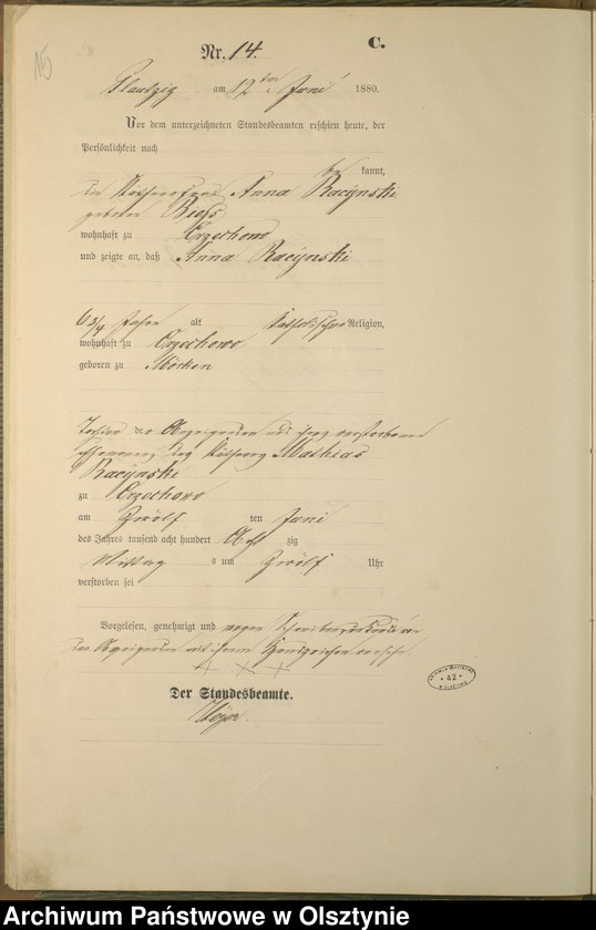 image.from.unit.number "Sterbe-Haupt-Register Nr 1 - 23"