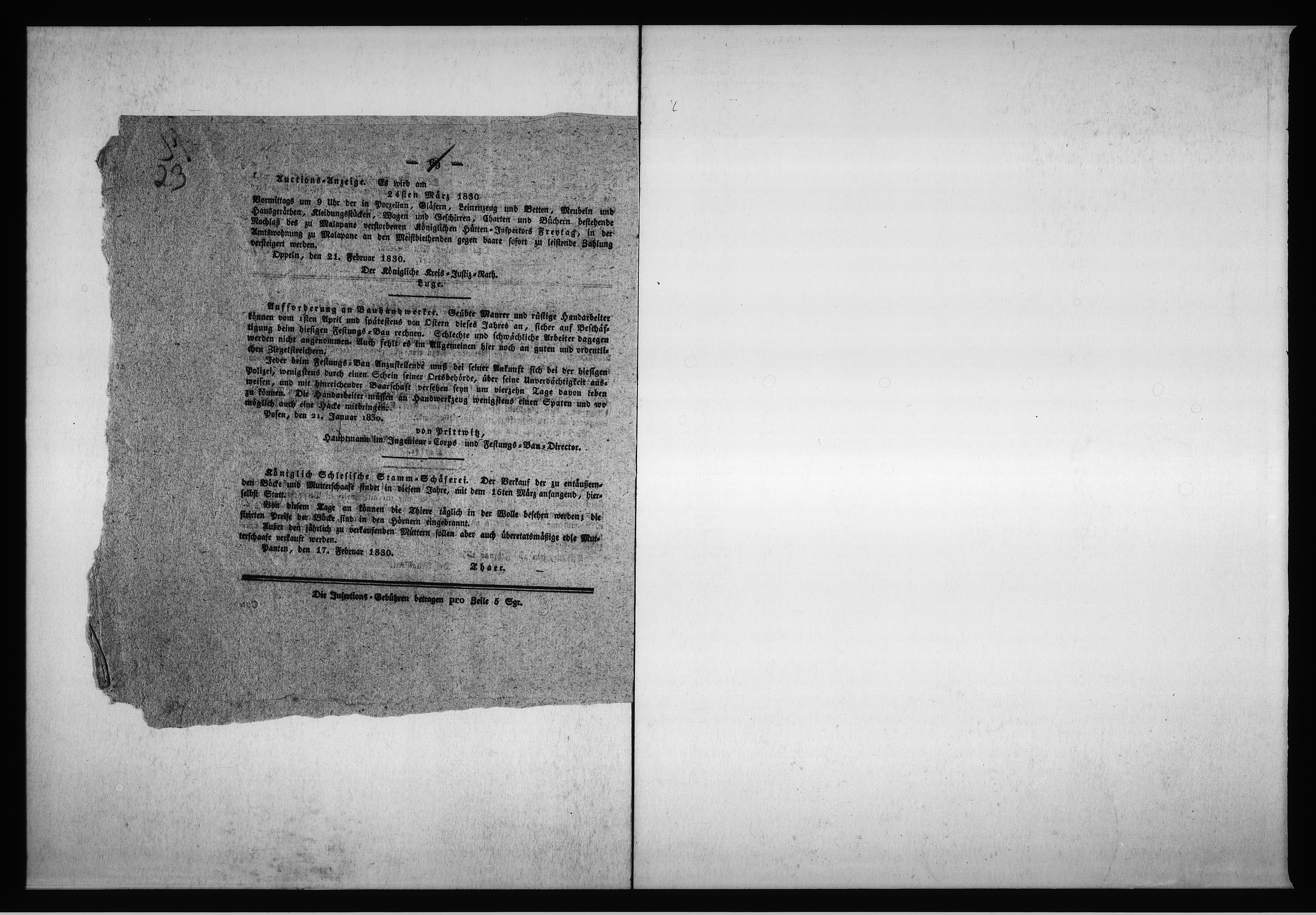 Obraz 19 z jednostki "Acta des Magistrats zu Oppeln von Verpachtung der Stadt Ziegeley Vol. IV de anno 1829 - 1836"