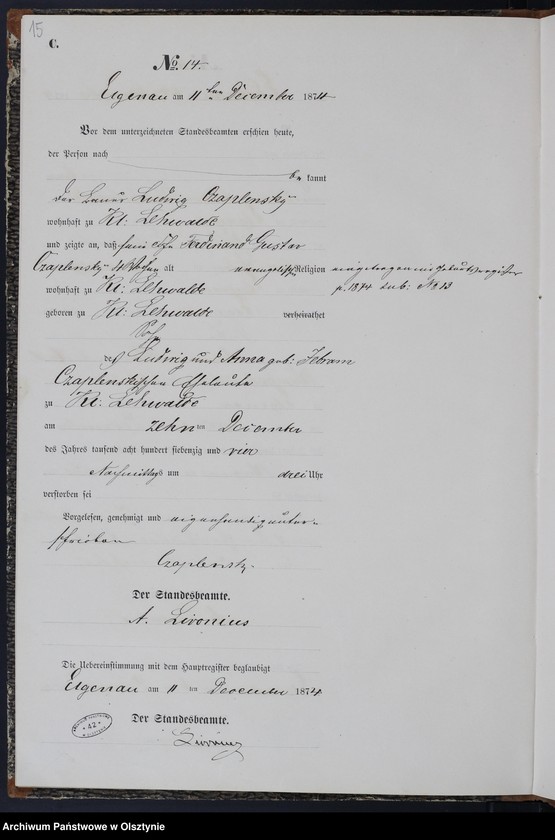 image.from.unit.number "Sterbe-Neben-Register Nr 1 - 18"